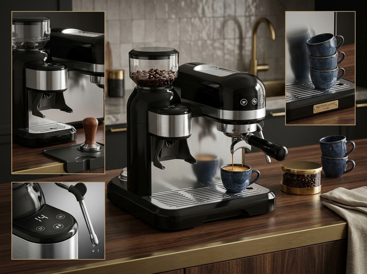 Máy Pha Cafe Espresso Gia Đình Micae EM 3601 - Ảnh 3