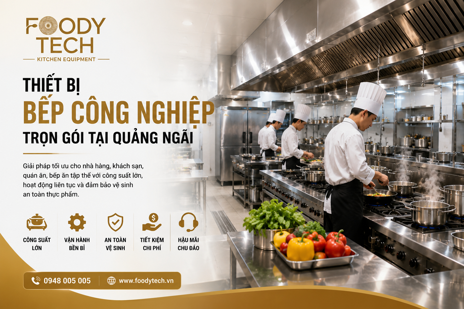 thiết bị bếp công nghiệp tại Quảng Ngãi Thiết bị bếp công nghiệp Quảng Ngãi